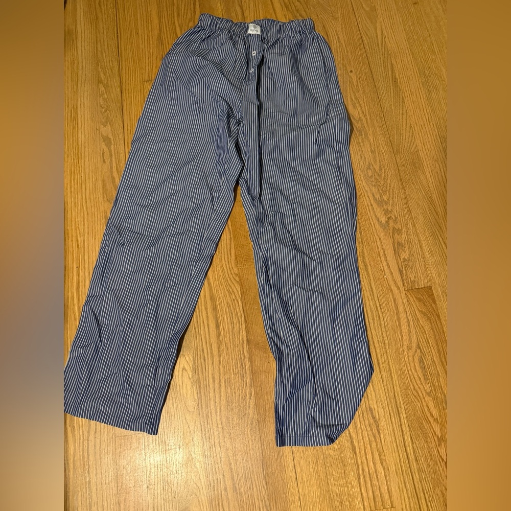 Parke Blue and White Stripped Boxer Pants Size XS